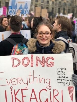 Maria during Women's March 2019 Amsterdam